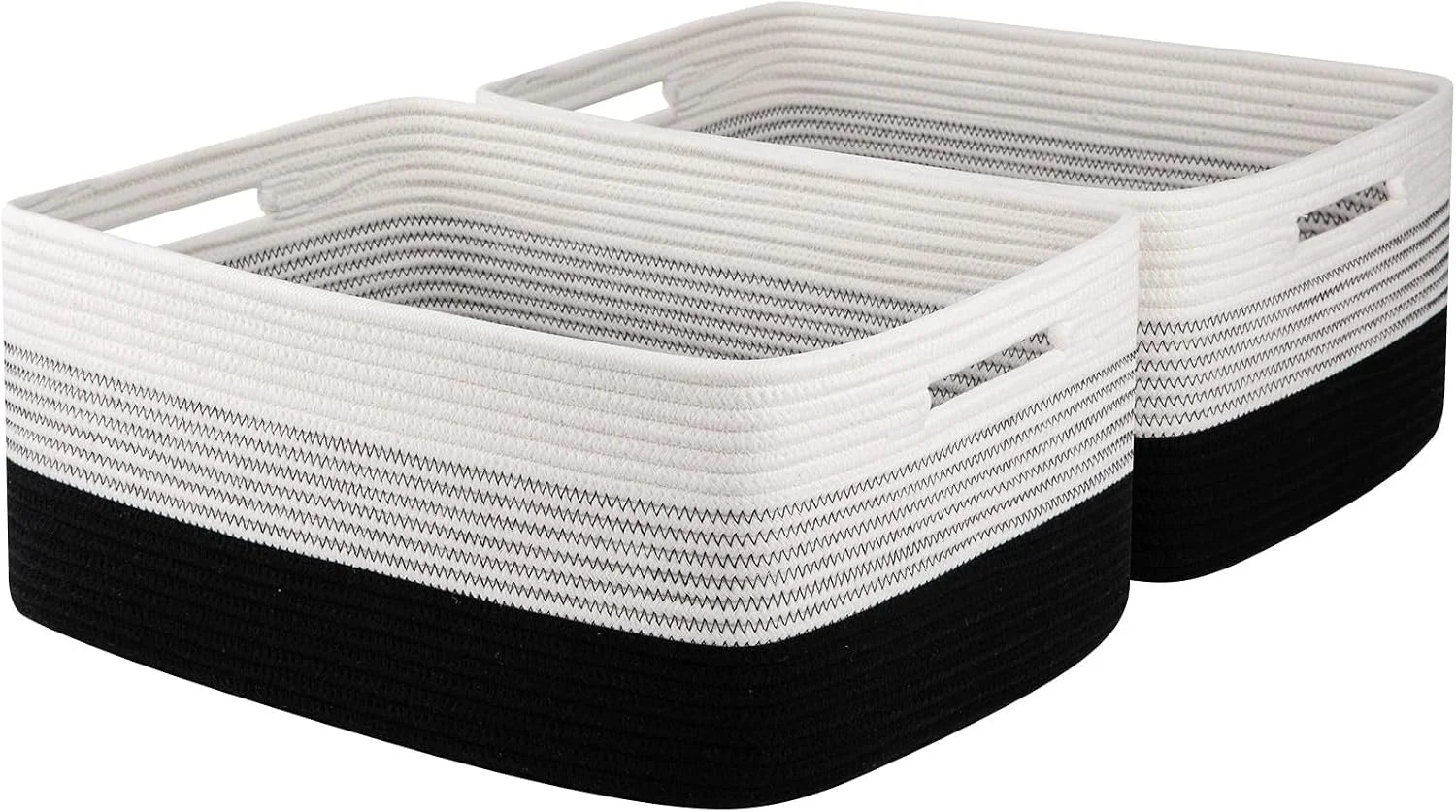 Large Storage Basket for Organizing, Woven Rope Basket for Shelves, Closet Organizer Bins for Clothes, Blanket bifanuoyard - Image 3