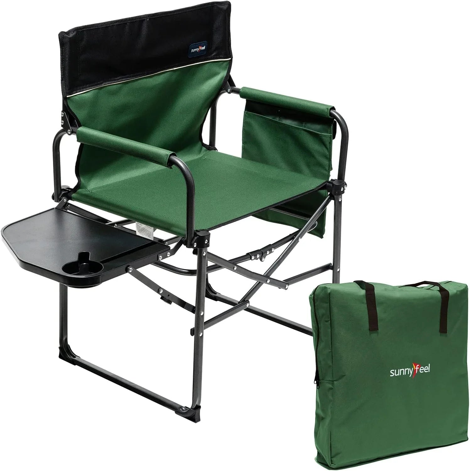 SUNNYFEEL Camping Directors Chair, Heavy Duty, Oversized Portable Folding Chair with Side Table bifanuoyard - Image 23