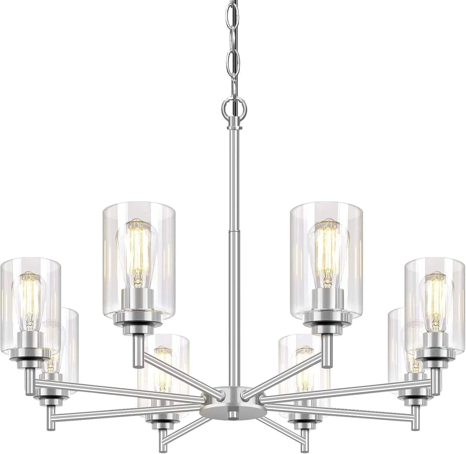 33.5” Dia 8-Light Chandelier for Dining Room Kitchen Island - Image 2