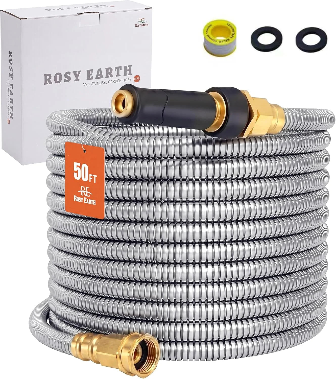 Rosy Earth Stainless Steel Garden Hose 100 FT, Heavy Duty Expandable Water Hose bifanuoyard - Image 7