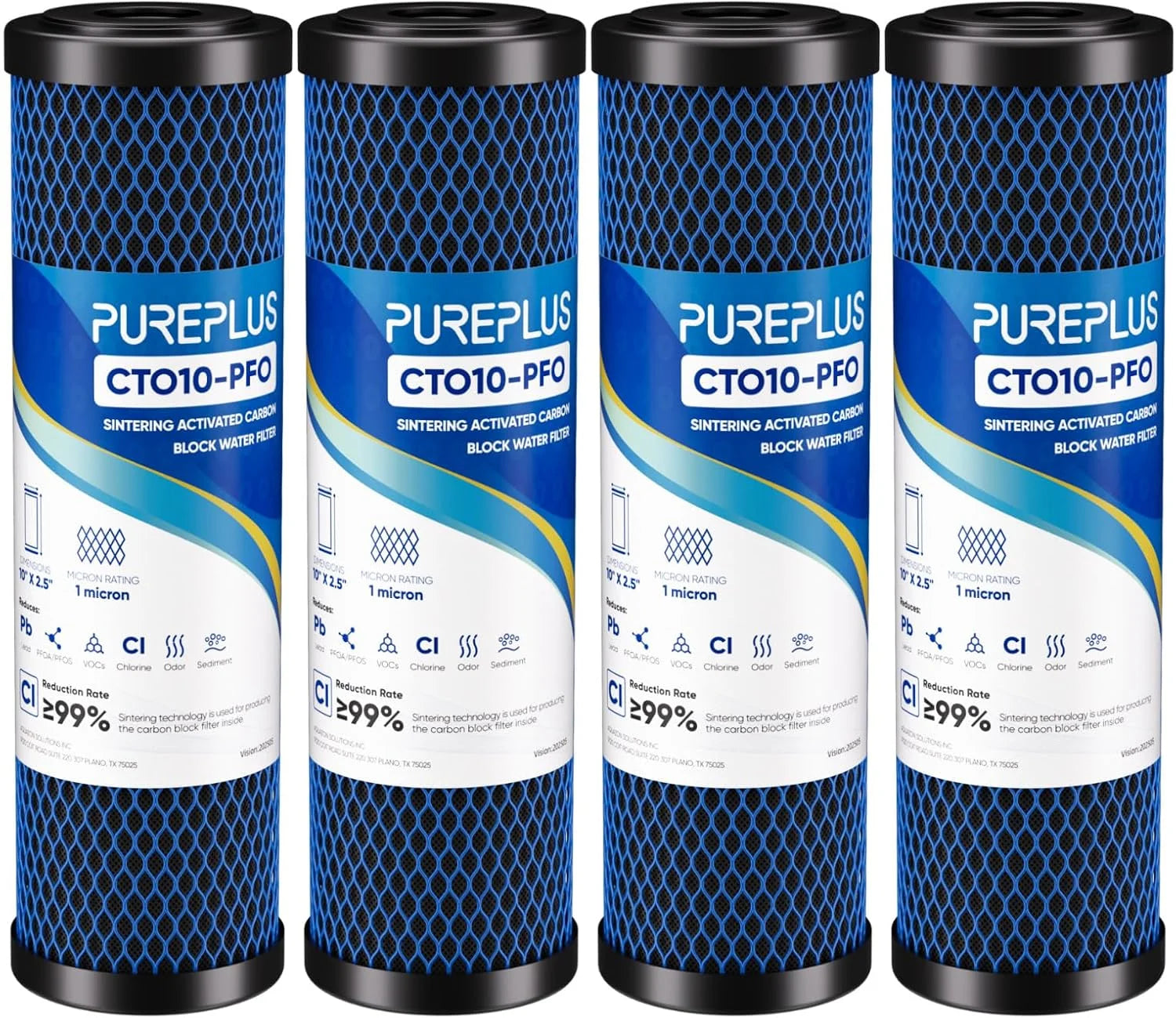New Arrivals Micron 2.5 x 10 Whole House CTO Carbon Water Filter Cartridge Replacement for Under Sink Water Filter System - Image 8