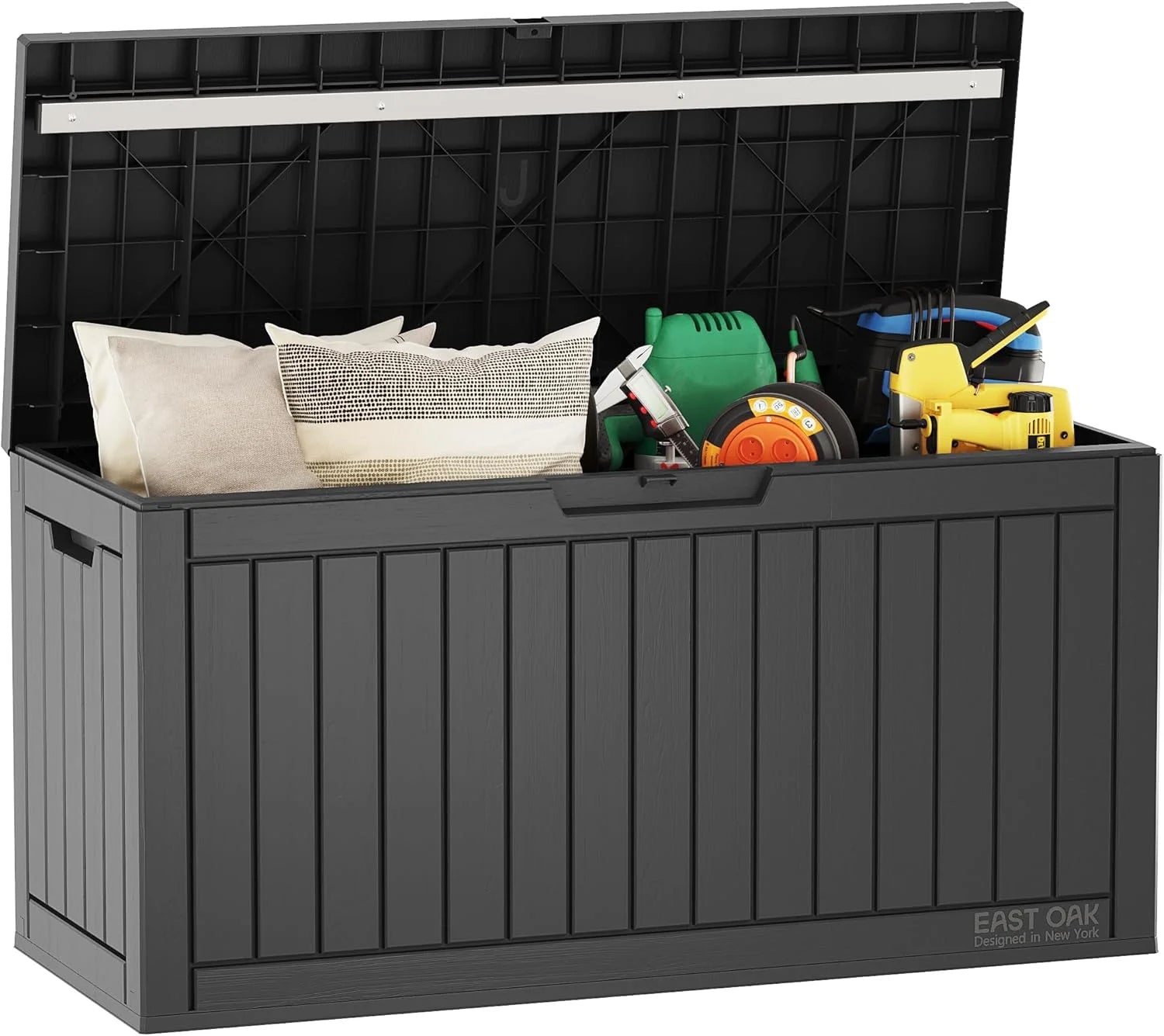 New Arrivals OAK Outdoor Storage Box, 31 Gallon Deck Box Indoor and Outdoor Use, Waterproof Resin Storage Bin for Package Delivery - Image 10