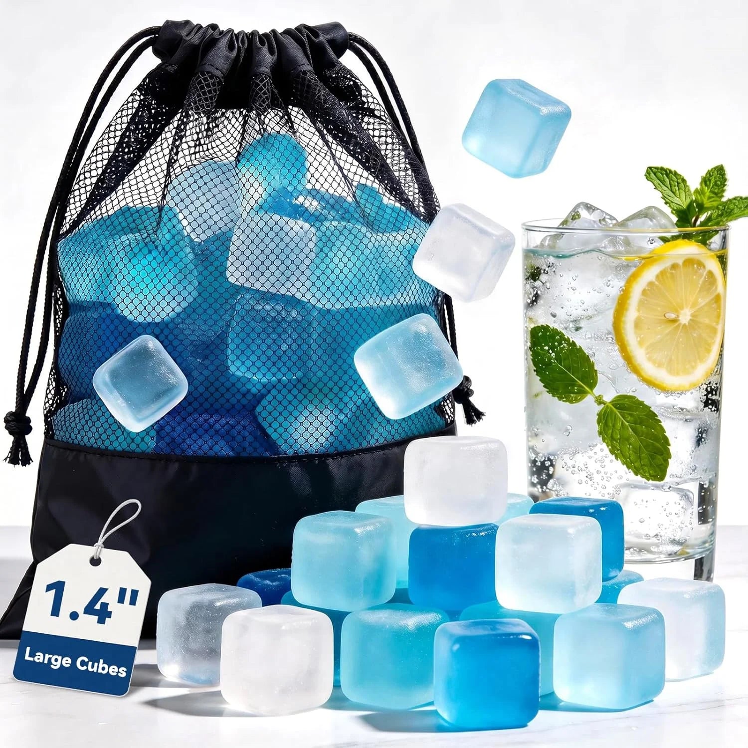 SHENGQIPC Reusable Ice Cubes for Camping, 360 Pack, 12 lbs, Large Pack for Drinks bifanuoyard - Image 4