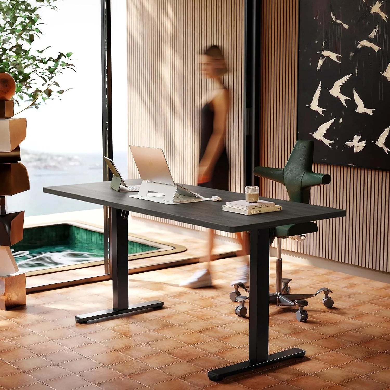 HUANUO 32 Small Electric Standing Desk Adjustable Height, 4 Memory Height Settings bifanuoyard - Image 14