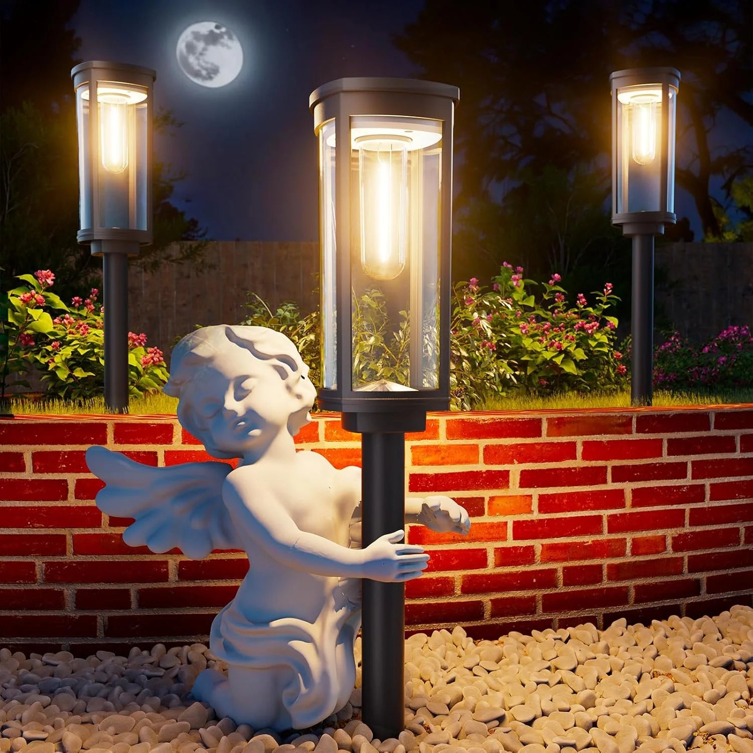 New Arrivals Solar Pathway Lights Outdoor, 8 Pack Bright Solar Lights Outdoor, IP65 Waterproof Solar Garden Lights Solar - Image 5