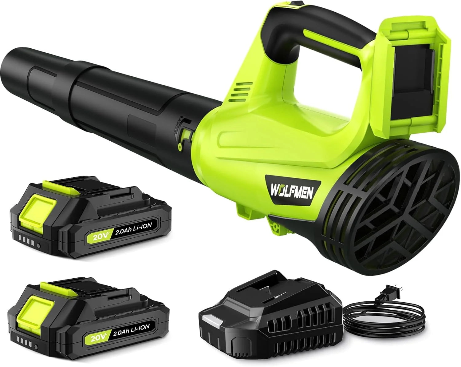 New Arrivals Blower, Electric Cordless Leaf Blower with 2 Batteries and Charger, 2 Speed Mode - Image 2