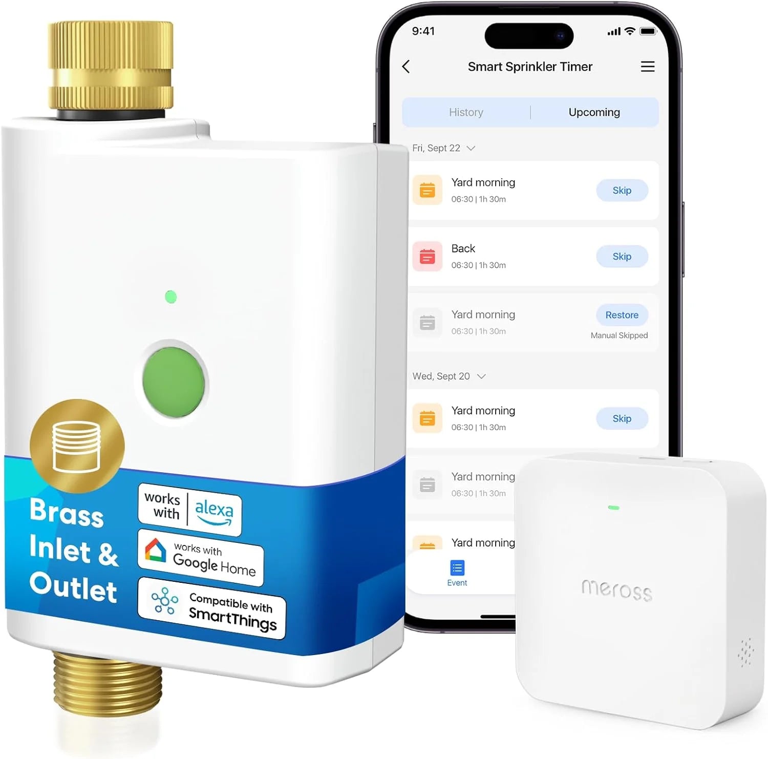 WiFi Water Timer for Garden Hose, Smart Hose Timer with Brass Inlet & Outet - Image 2