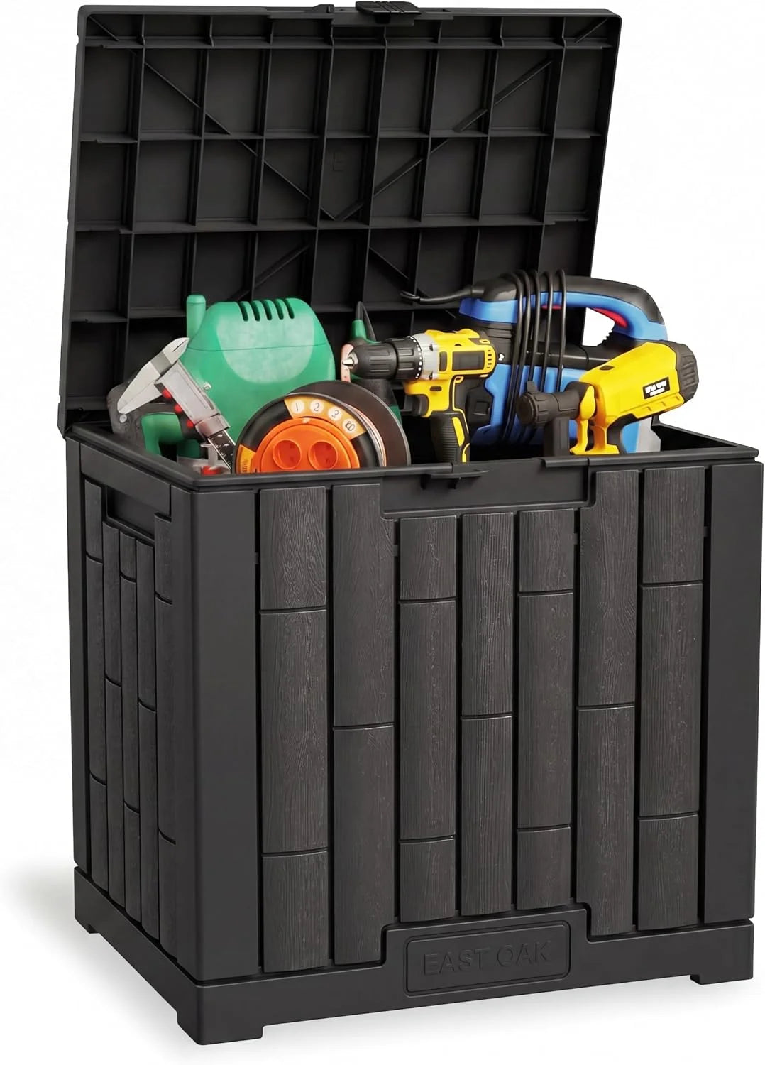 New Arrivals OAK Outdoor Storage Box, 31 Gallon Deck Box Indoor and Outdoor Use, Waterproof Resin Storage Bin for Package Delivery - Image 9