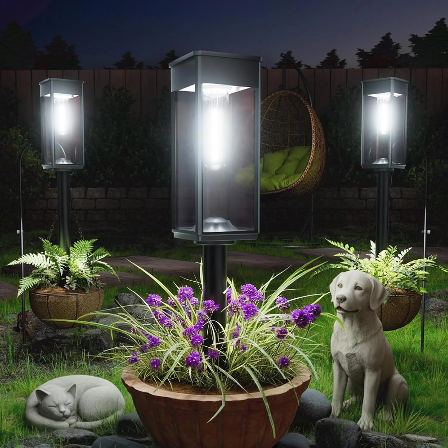 New Arrivals Solar Pathway Lights Outdoor, 8 Pack Bright Solar Lights Outdoor, IP65 Waterproof Solar Garden Lights Solar - Image 4