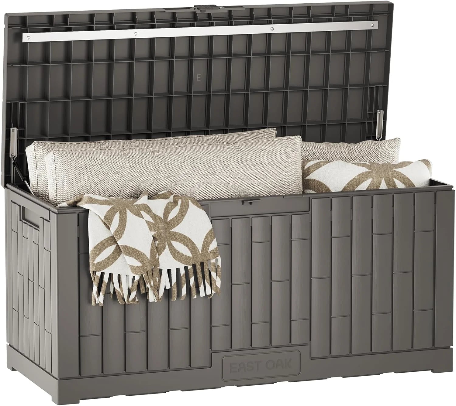 New Arrivals OAK Outdoor Storage Box, 31 Gallon Deck Box Indoor and Outdoor Use, Waterproof Resin Storage Bin for Package Delivery - Image 6