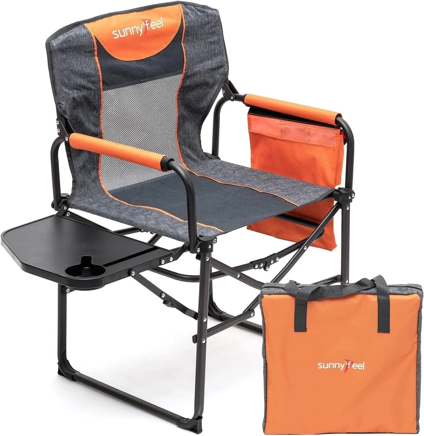 SUNNYFEEL Camping Directors Chair, Heavy Duty, Oversized Portable Folding Chair with Side Table bifanuoyard - Image 2