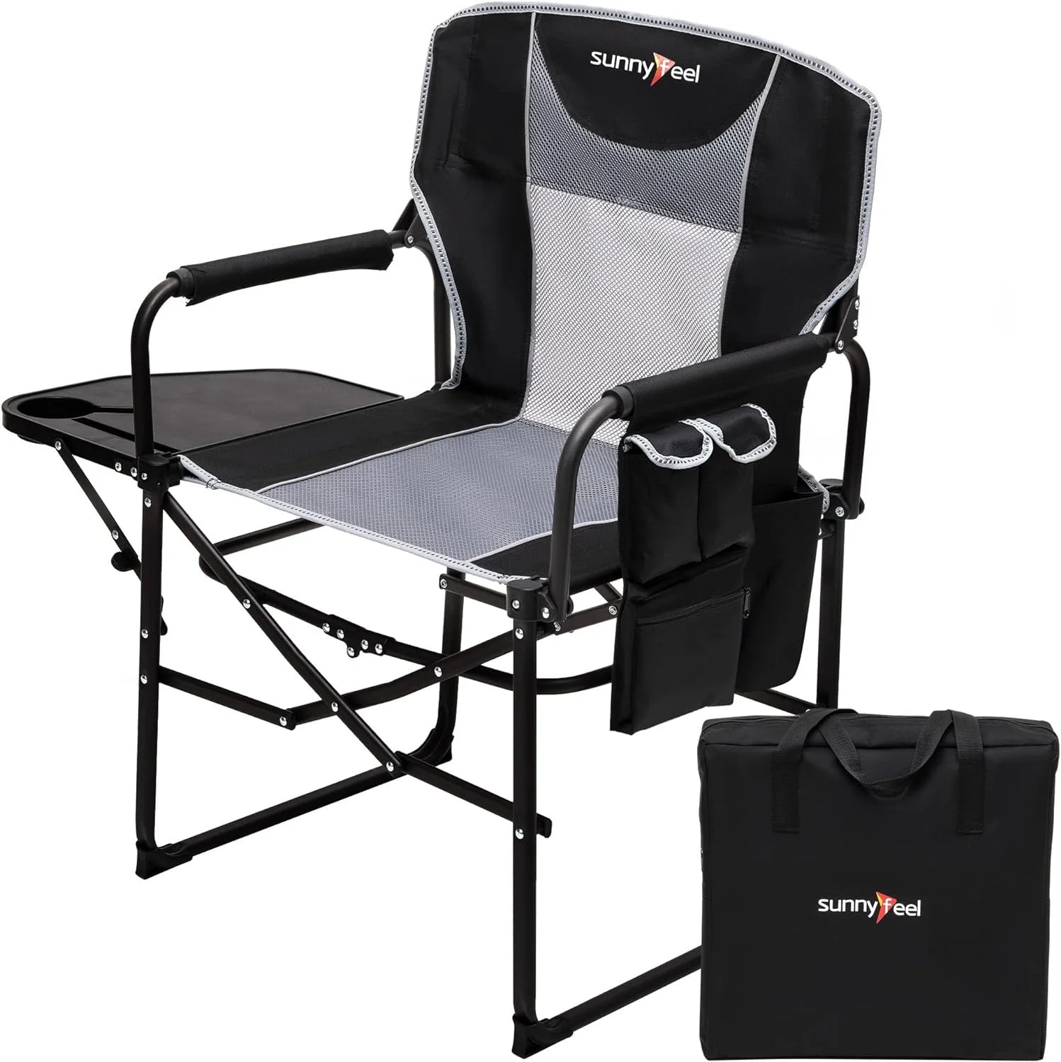 SUNNYFEEL Camping Directors Chair, Heavy Duty, Oversized Portable Folding Chair with Side Table bifanuoyard - Image 7