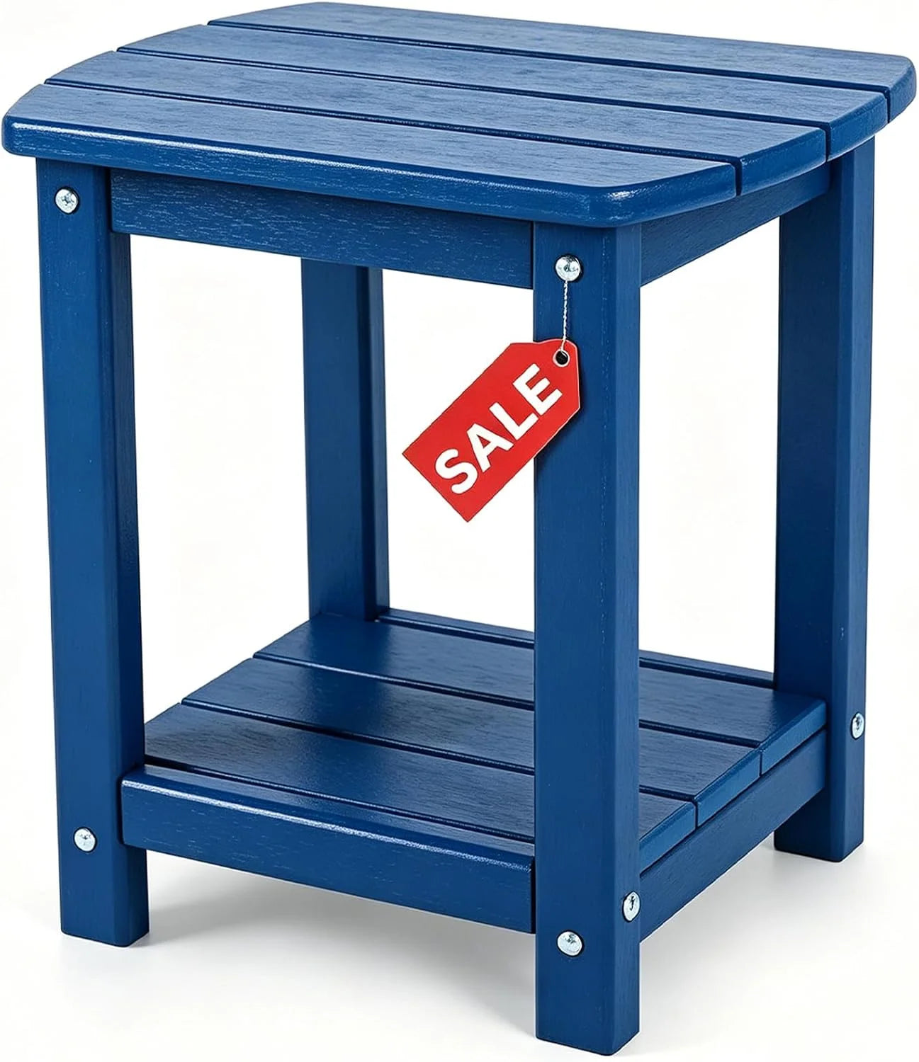 New Arrivals Adirondack Square Outdoor Side Table,2-Tier Storage Patio Side Table - Image 11