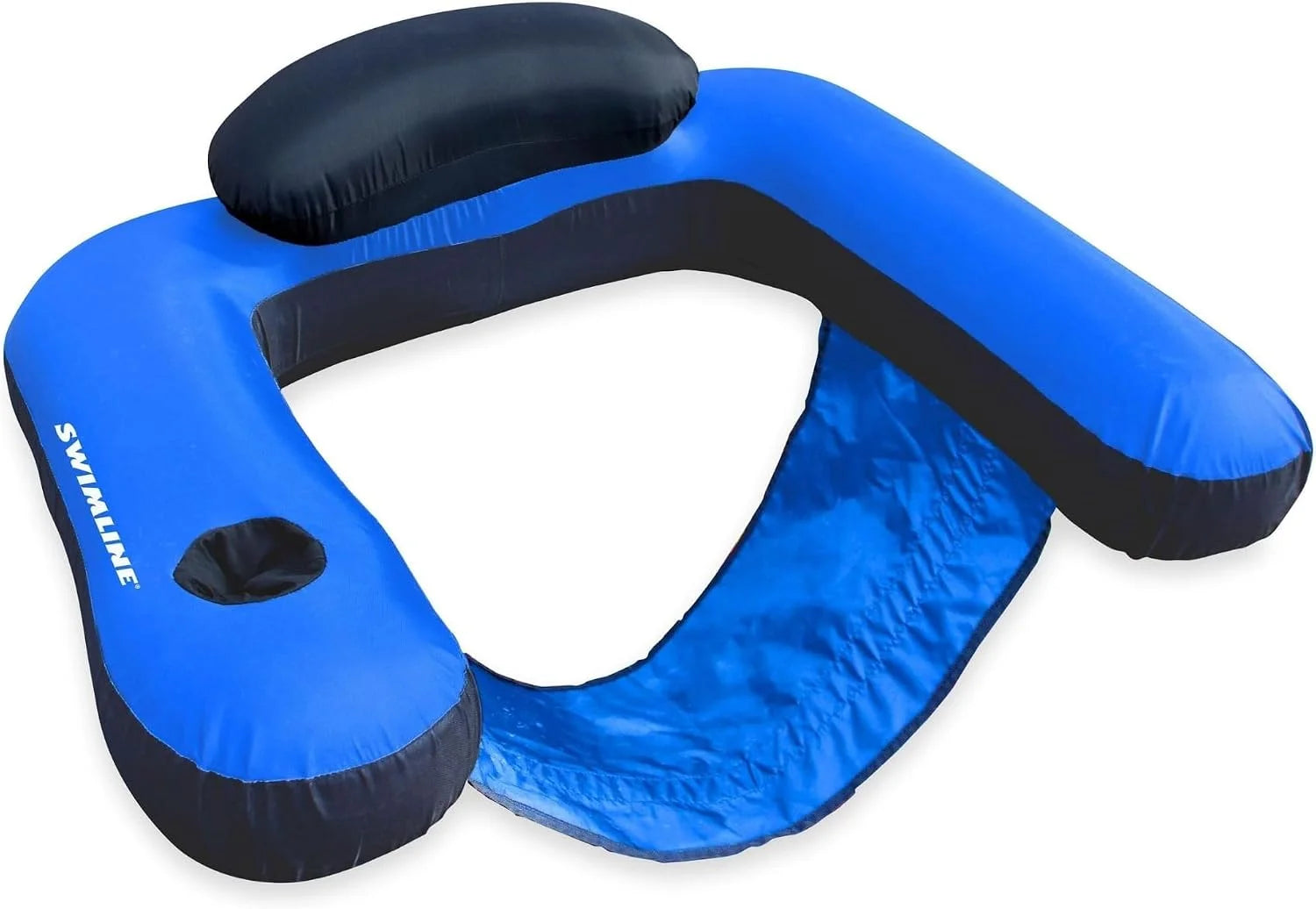 New Arrivals Original Fabric Covered Inflatable Pool Lounger, with Comfortable Sling Seat - Image 2