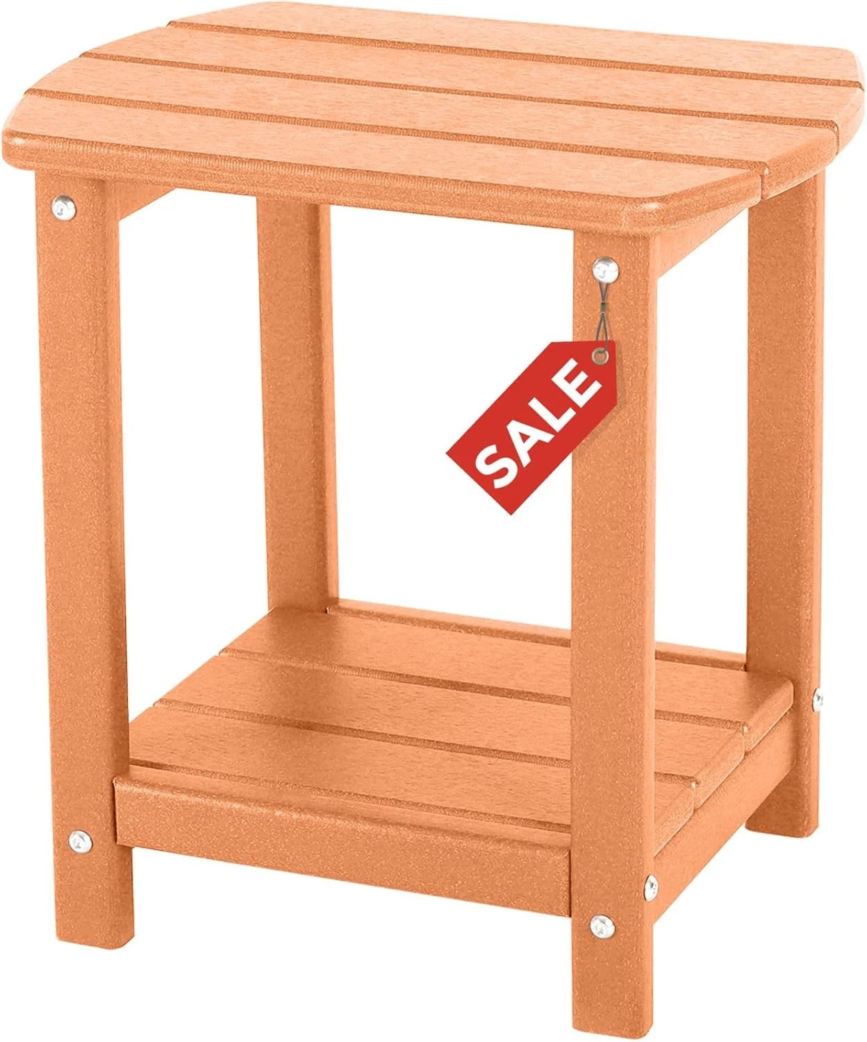 New Arrivals Adirondack Square Outdoor Side Table,2-Tier Storage Patio Side Table - Image 21