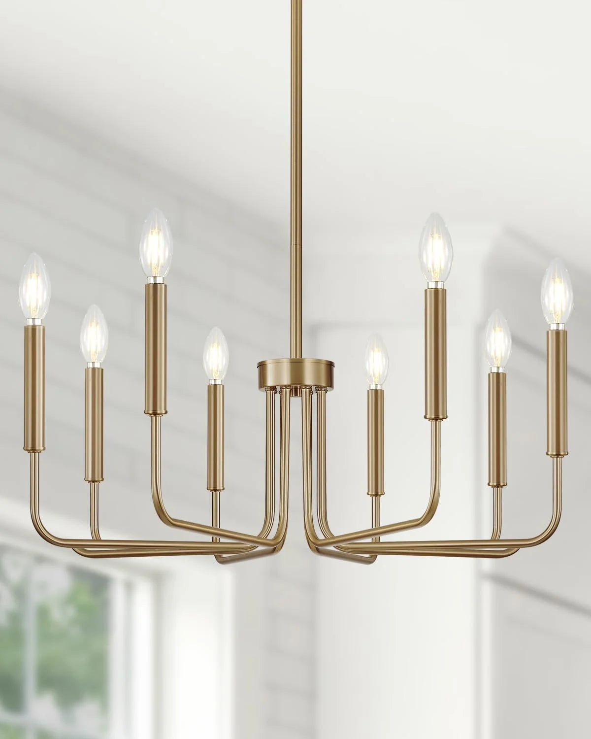 Yunnix 6 Light Champagne Bronze Chandelier, Farmhouse Chandelier for Dining Room Light Fixture Hanging bifanuoyard - Image 10