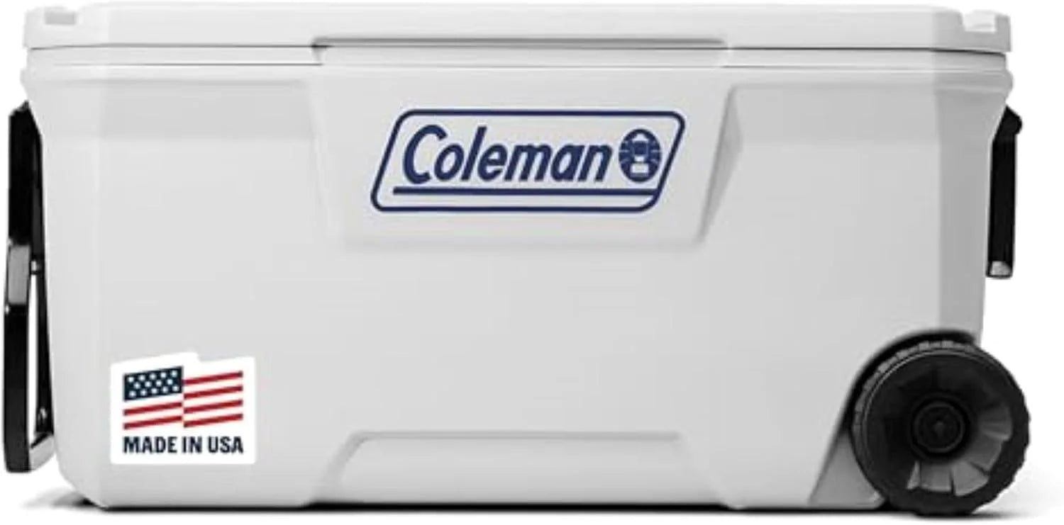 Coleman Marine Cooler with Fully Insulated UV Guard Lid & Body, Keeps Ice for 3+ Days, 52qt/100qt Wheeled/120qt Options bifanuoyard