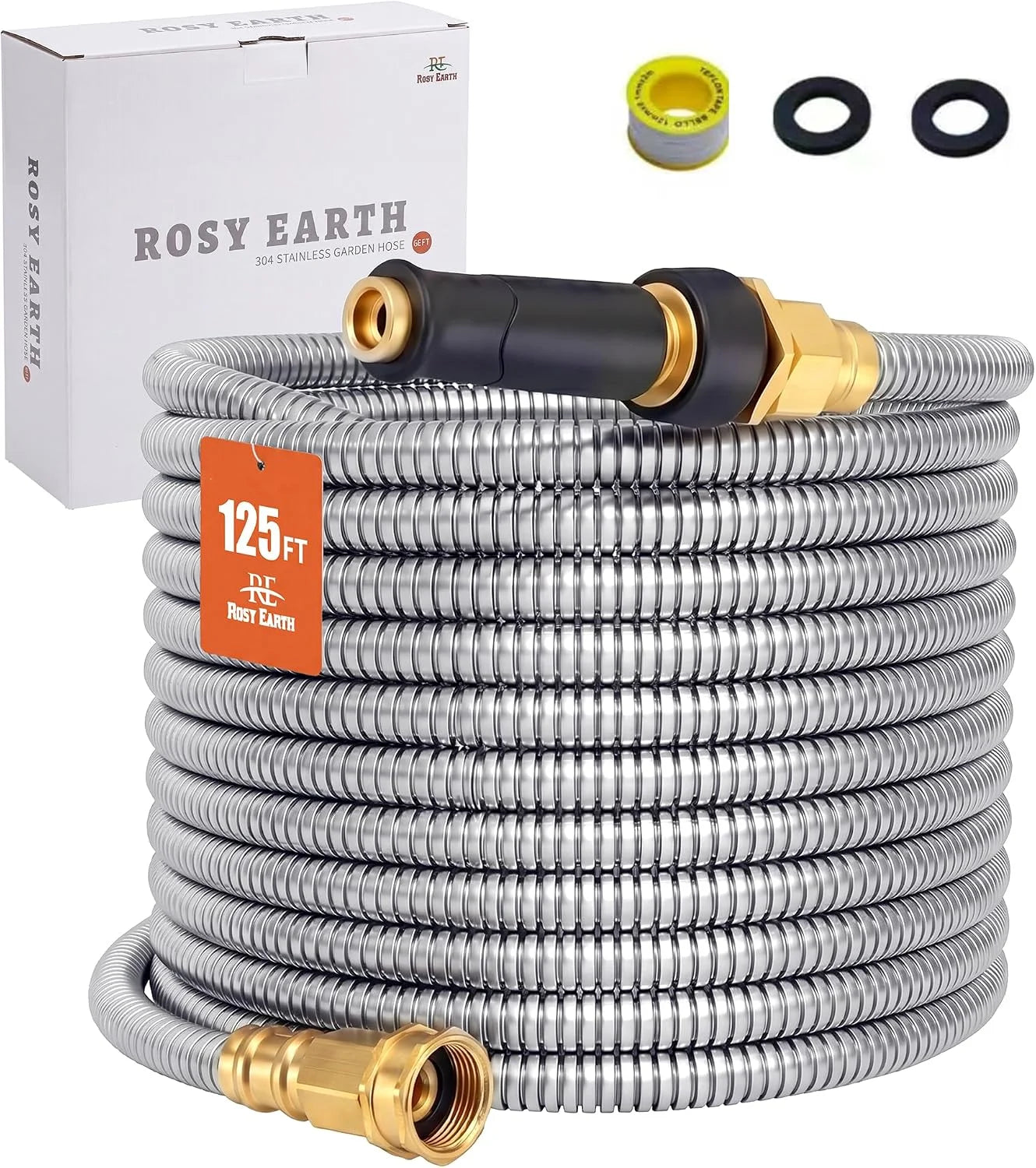 Rosy Earth Stainless Steel Garden Hose 100 FT, Heavy Duty Expandable Water Hose bifanuoyard - Image 4