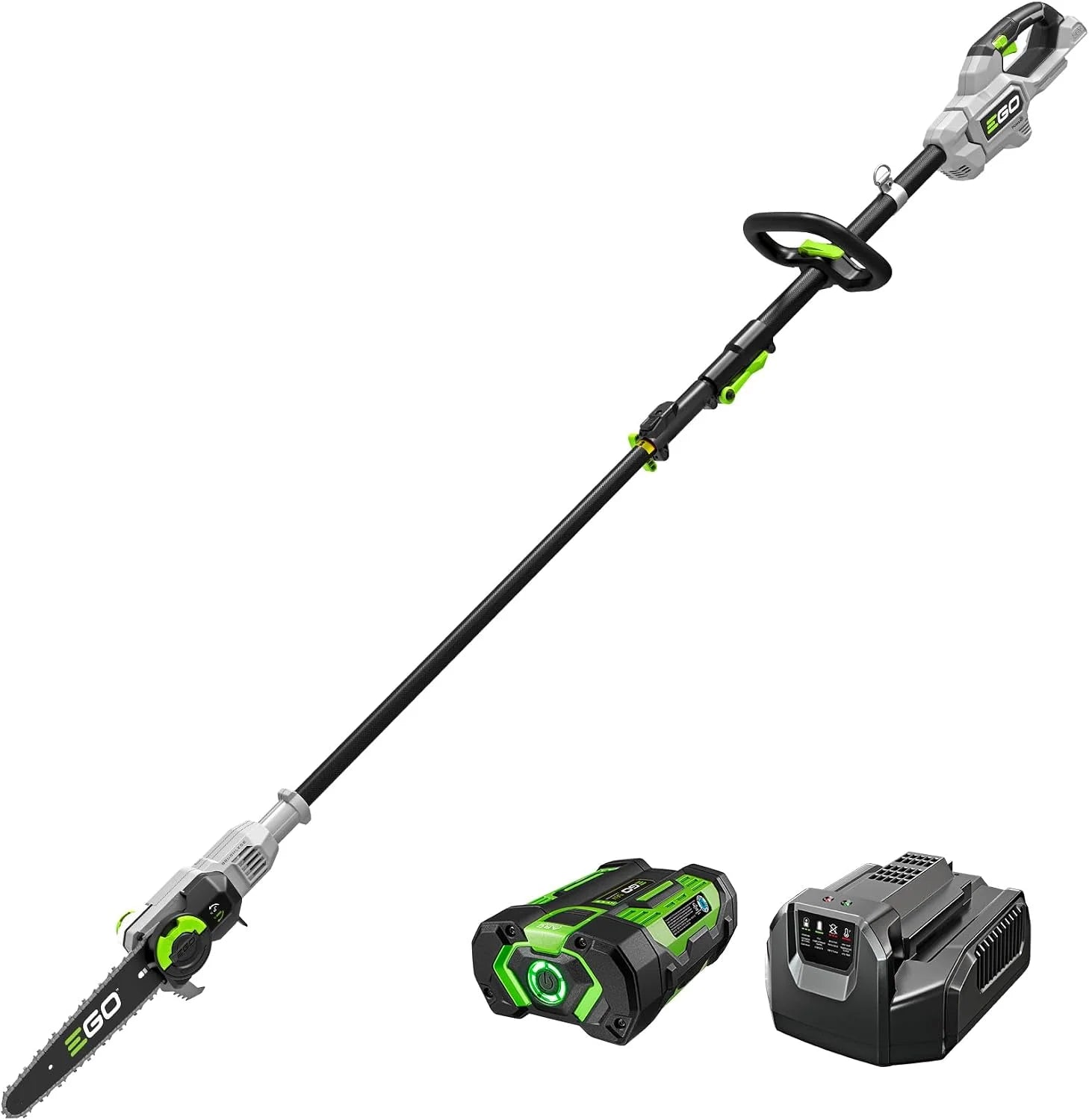 New Arrivals EGO POWER+ Pole Saw for Tree Trimming, Cordless Electric Pole Saw with Telescopic LED Cut Line Indicator - Image 2