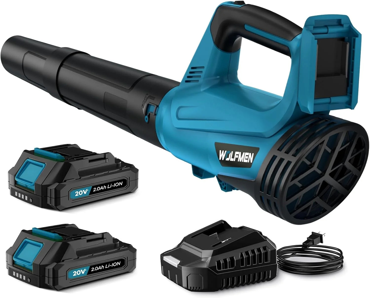 New Arrivals Blower, Electric Cordless Leaf Blower with 2 Batteries and Charger, 2 Speed Mode - Image 3