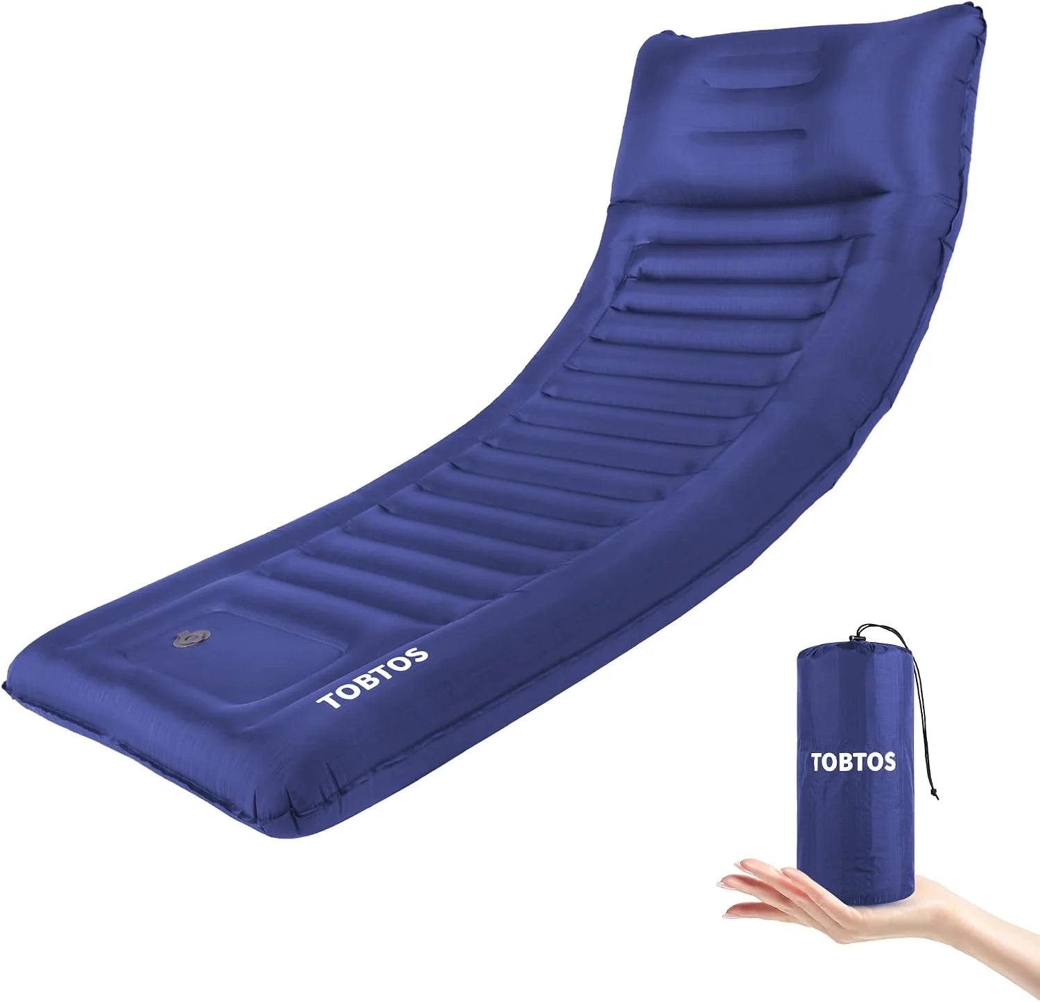 New Arrivals Double Sleeping Pad for Camping, Extra Thick 6 Camping Mattress 2 Person with Pillow Built-in Foot Pump - Image 3