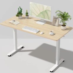 Alternative view of Veken 55 Inch Large Electric Standing Desk, Gaming Table, Height Adjustable Sit Stand Up Computer Tables for Home Office bifanuoyard