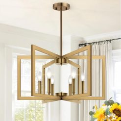 Alternative view of 25-61 Height Adjustable Modern Matte Black Chandelier for Dining Room bifanuoyard