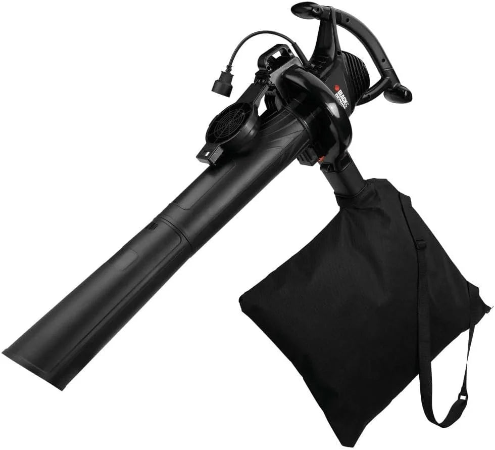 BLACK+DECKER Corded Leaf Blower Leaf Vacuum and Leaf Mulcher 3-in-1, Up to 230 MPH