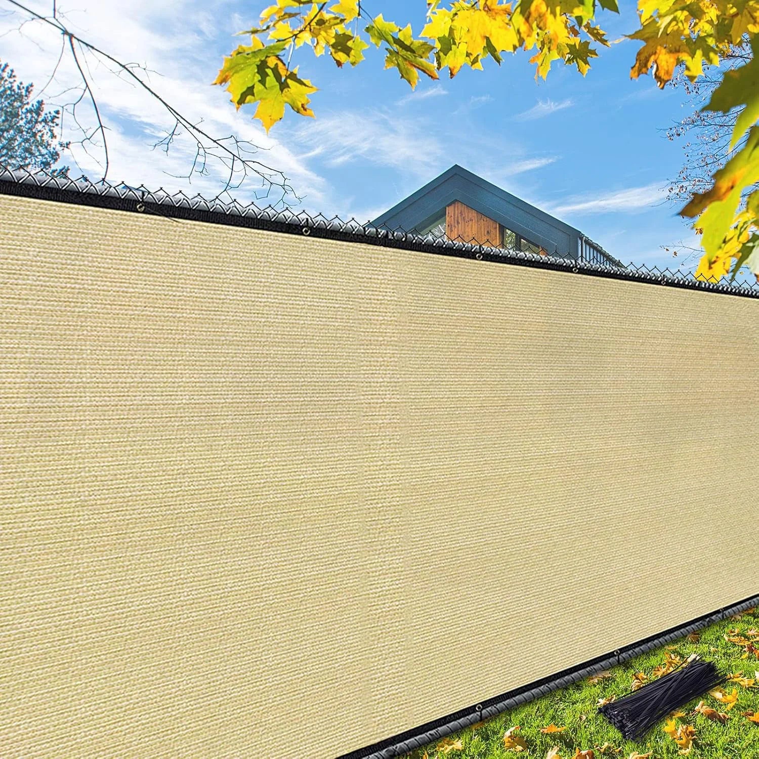 iCover 4x50ft Privacy Screen Fence, Outdoor Fencing Panels, Garden Windscreen Mesh Shade Sail Net Barrier - Image 2