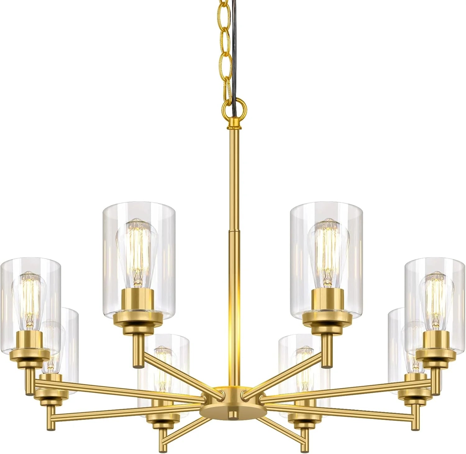 33.5” Dia 8-Light Chandelier for Dining Room Kitchen Island - Image 7