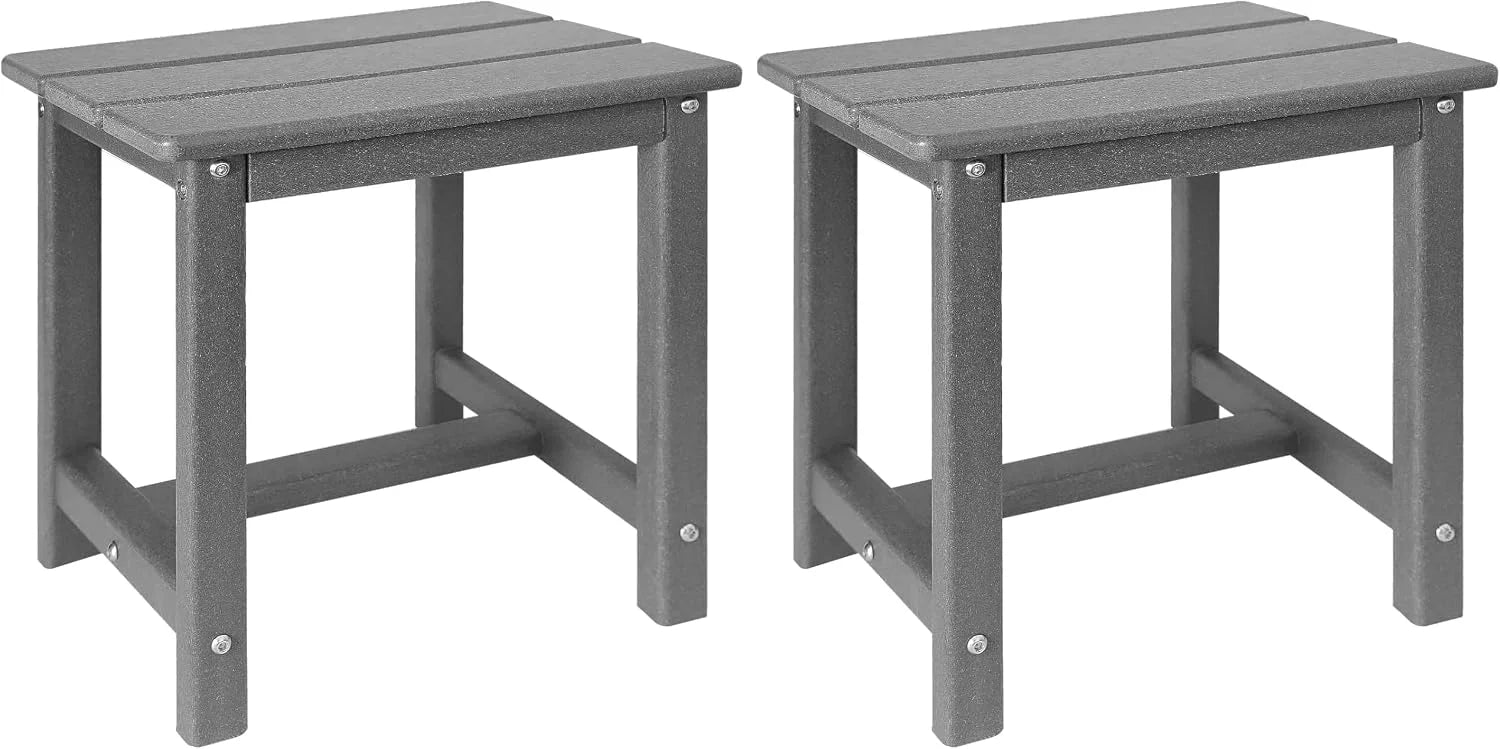 New Arrivals Adirondack Square Outdoor Side Table,2-Tier Storage Patio Side Table - Image 17