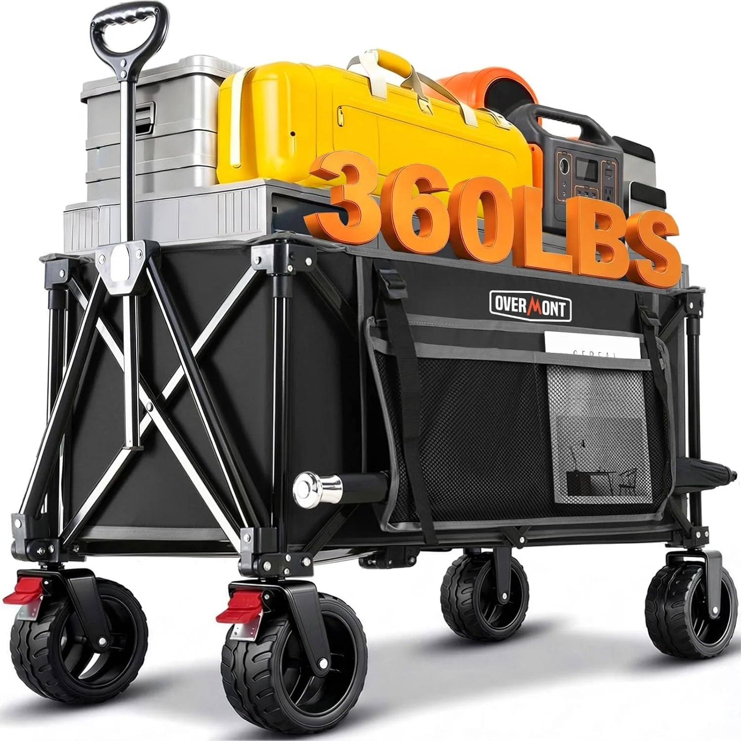 Ultra Compact Collapsible Wagon Cart, Lightweight Foldable Wagon with All Terrain Wheels - Image 2