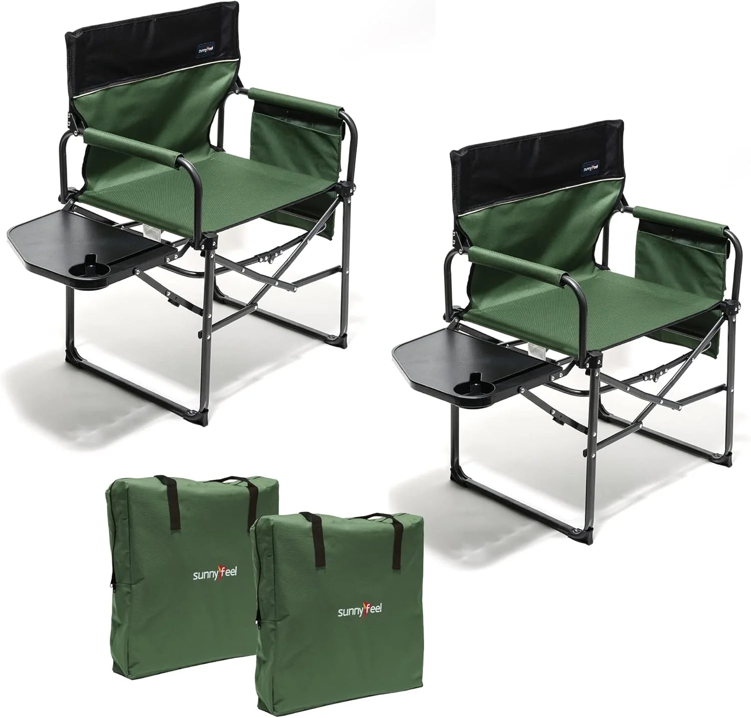 SUNNYFEEL Camping Directors Chair, Heavy Duty, Oversized Portable Folding Chair with Side Table bifanuoyard - Image 10