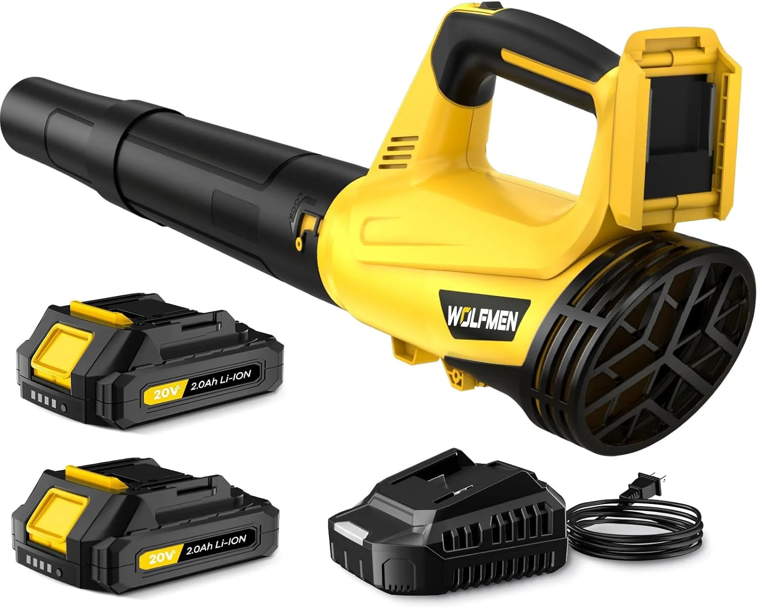 New Arrivals Blower, Electric Cordless Leaf Blower with 2 Batteries and Charger, 2 Speed Mode