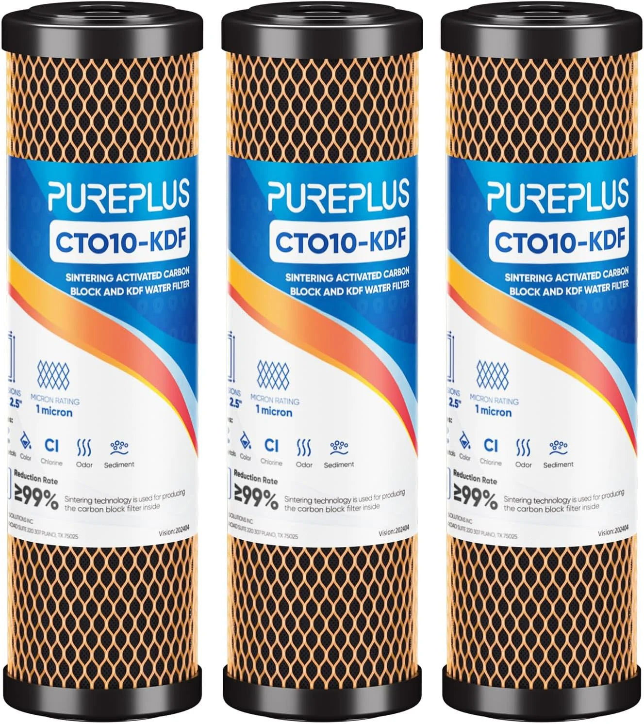 New Arrivals Micron 2.5 x 10 Whole House CTO Carbon Water Filter Cartridge Replacement for Under Sink Water Filter System - Image 7