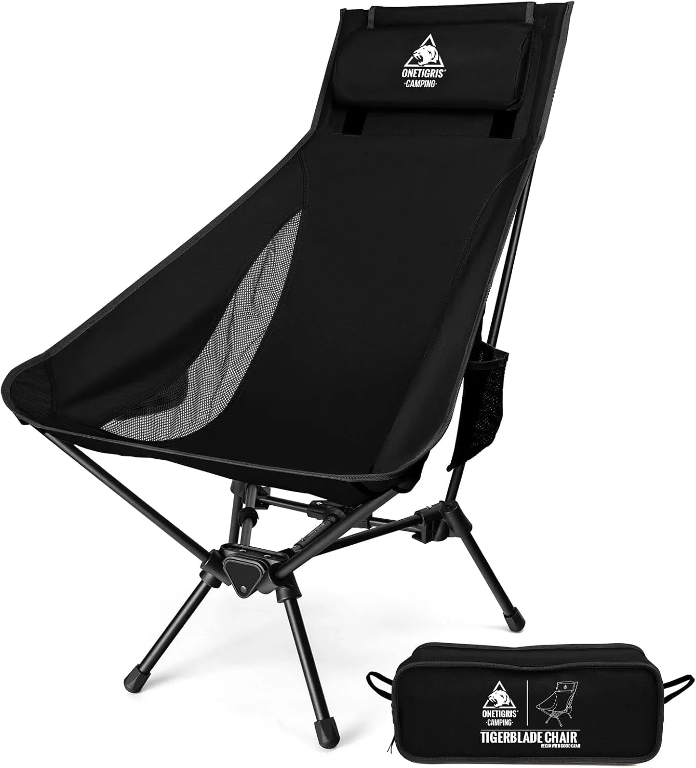 ONETIGRIS Tigerblade High Back Camping Chair with Pillow Design, Comfortable Widened Seat Folding Chair bifanuoyard - Image 2