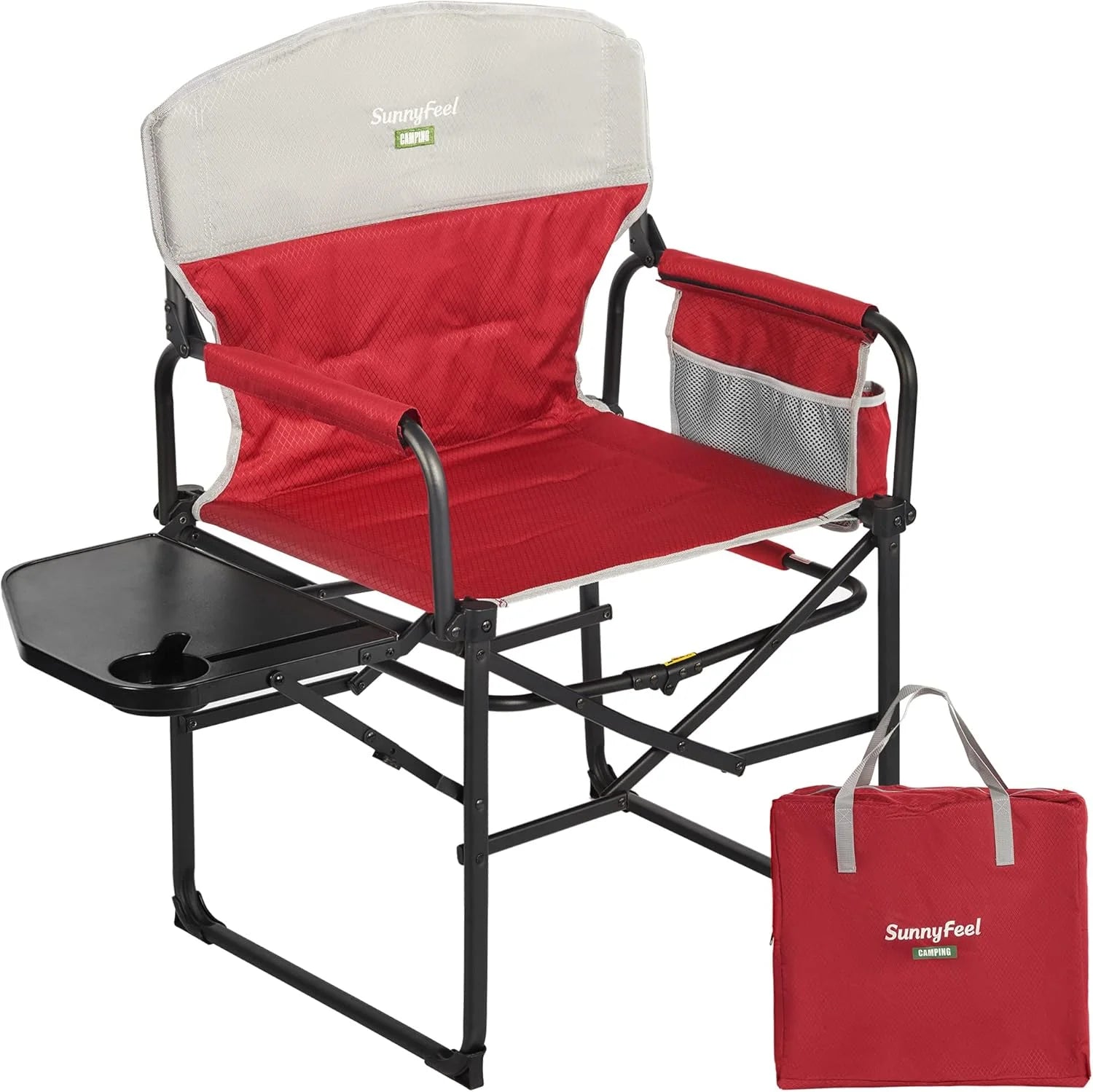 SUNNYFEEL Camping Directors Chair, Heavy Duty, Oversized Portable Folding Chair with Side Table bifanuoyard - Image 8