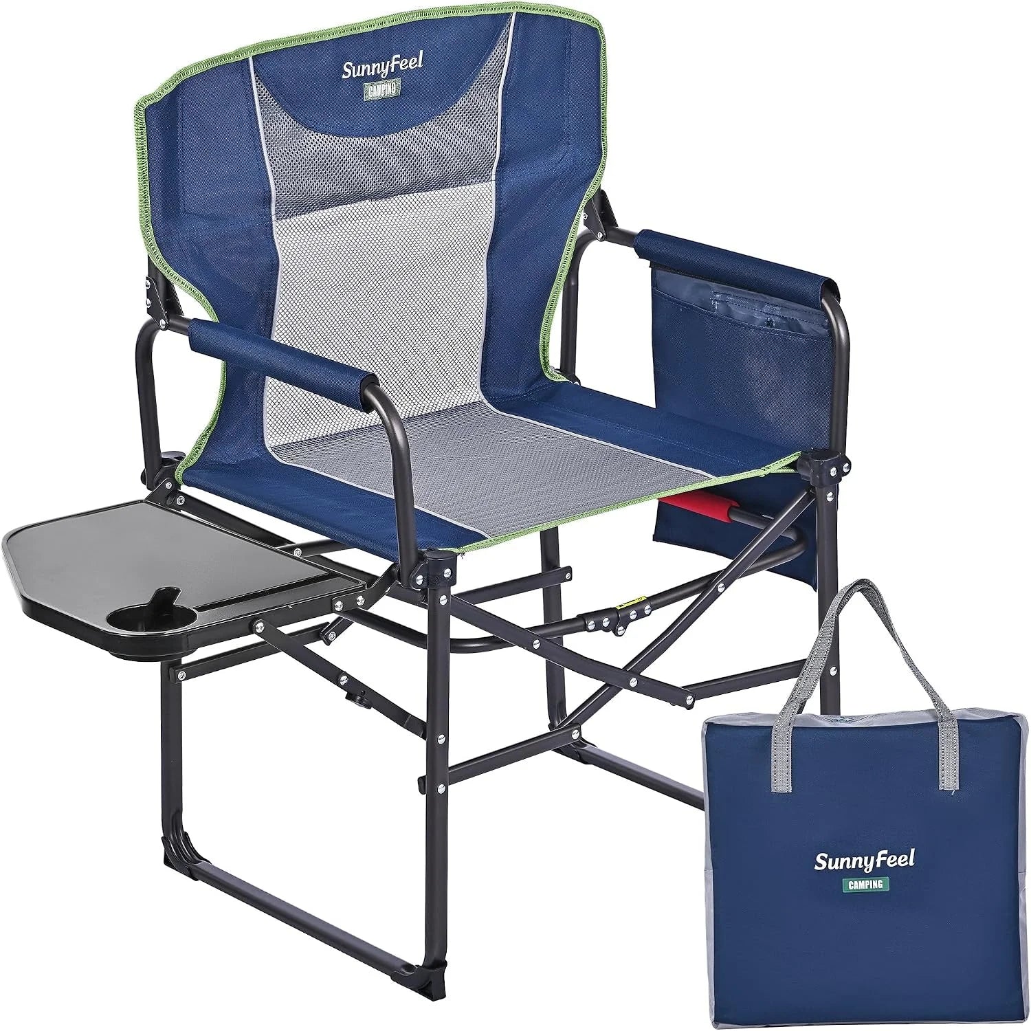 SUNNYFEEL Camping Directors Chair, Heavy Duty, Oversized Portable Folding Chair with Side Table bifanuoyard - Image 12