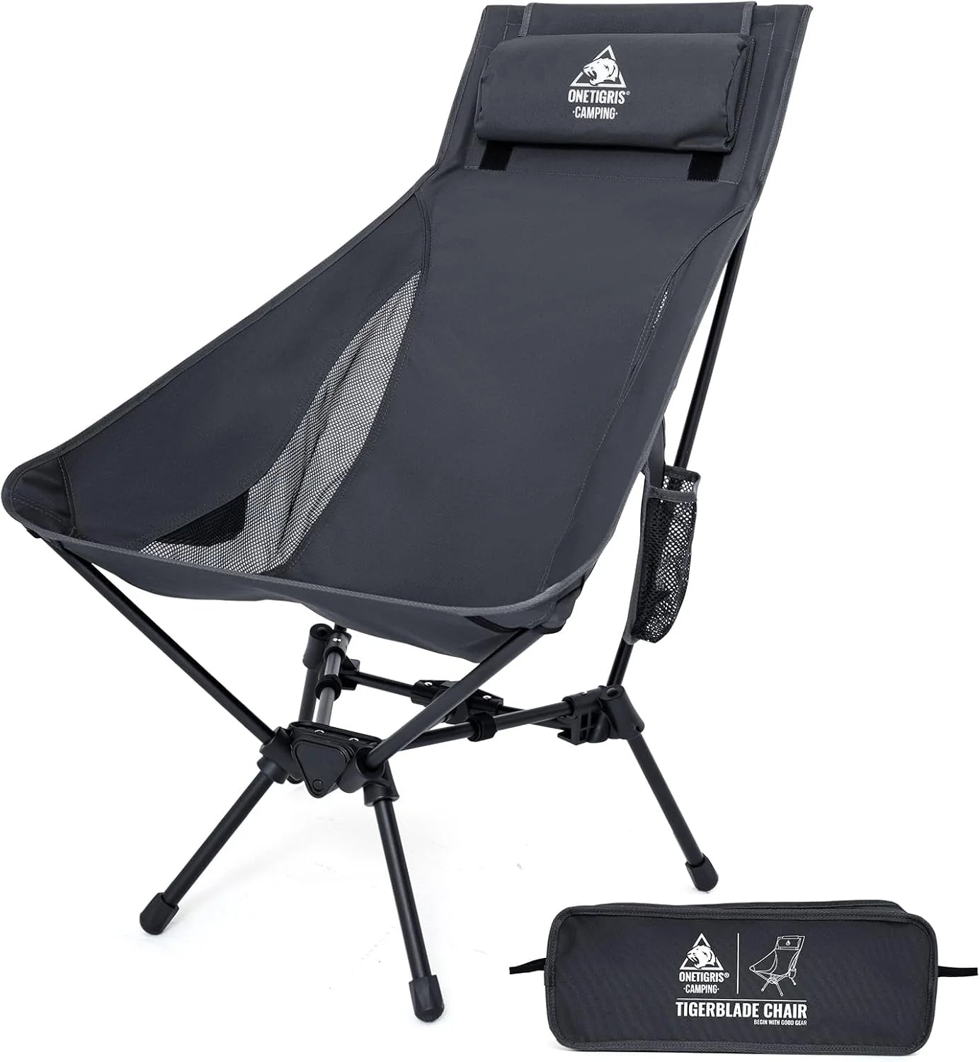 ONETIGRIS Tigerblade High Back Camping Chair with Pillow Design, Comfortable Widened Seat Folding Chair bifanuoyard - Image 5