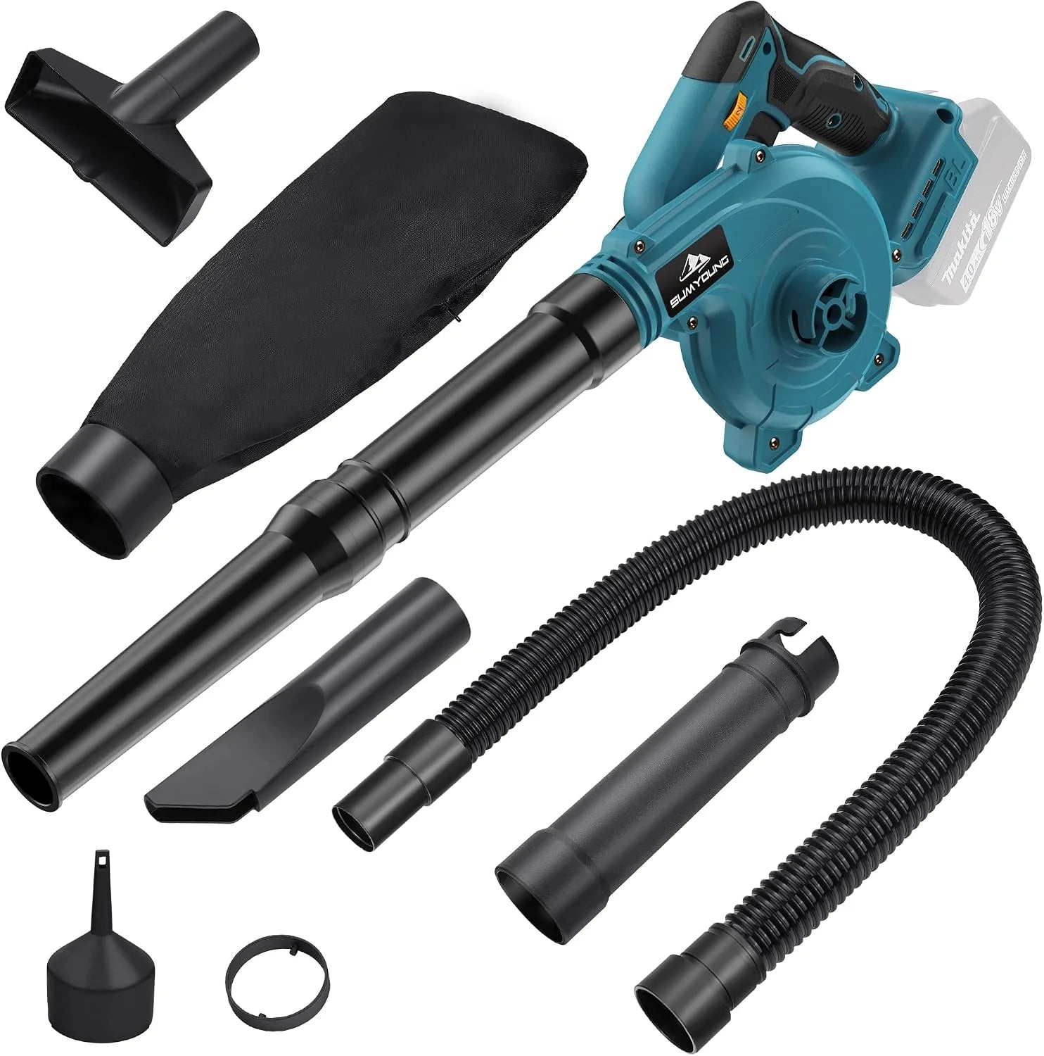Cordless Leaf Blower for Dewalt 20V Battery, Electric Jobsite Air Blower with Brushless Motor - Image 2