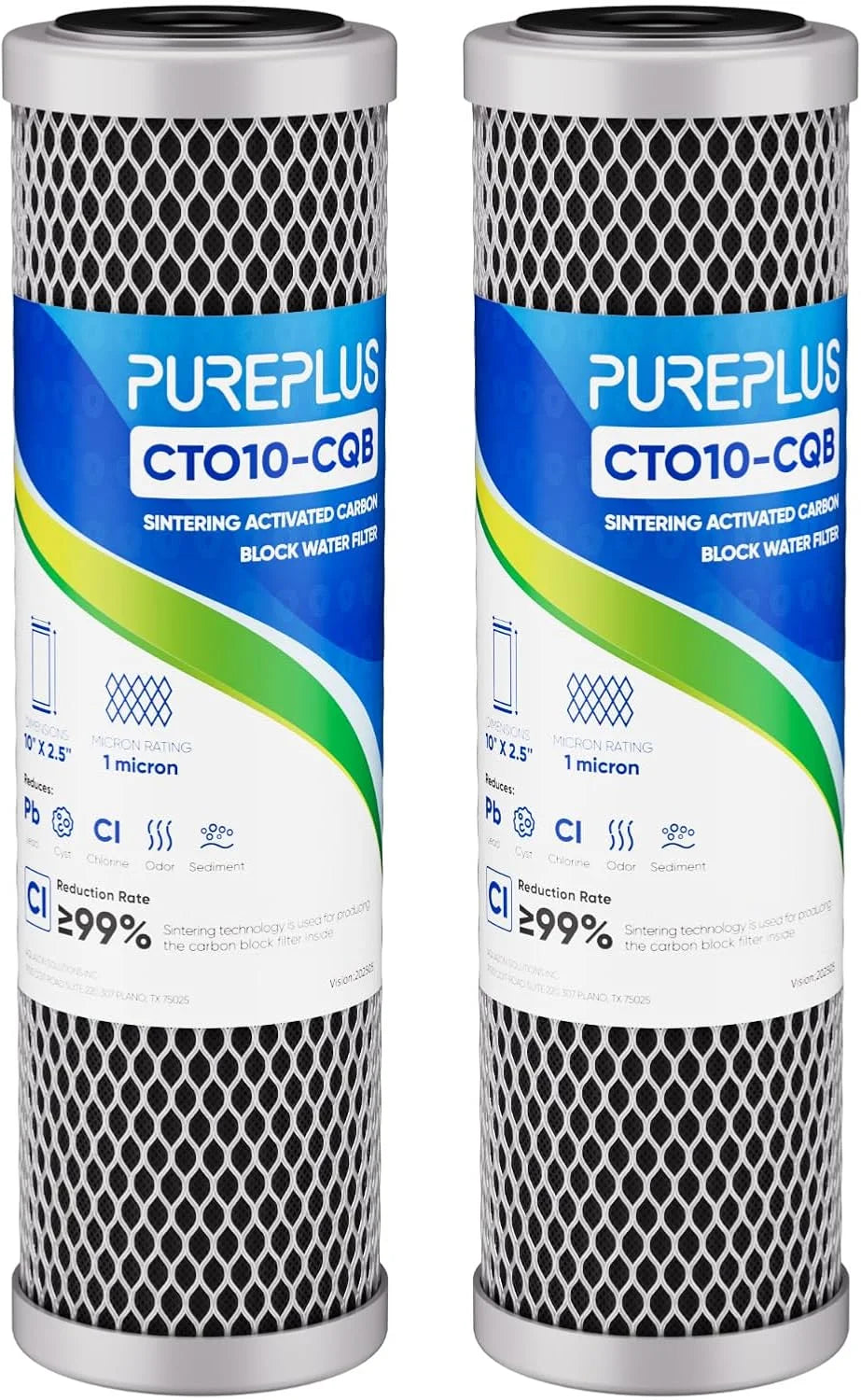 New Arrivals Micron 2.5 x 10 Whole House CTO Carbon Water Filter Cartridge Replacement for Under Sink Water Filter System - Image 11