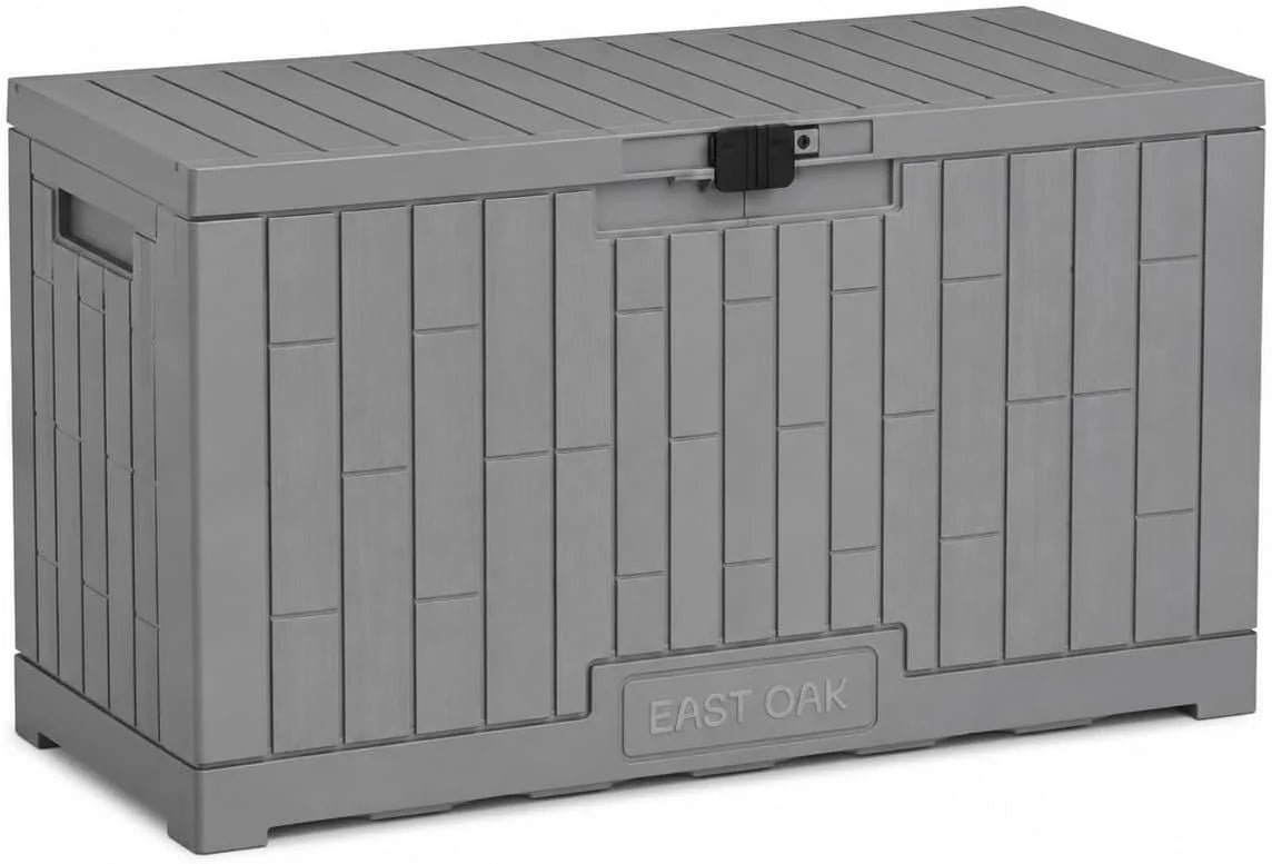 New Arrivals OAK Outdoor Storage Box, 31 Gallon Deck Box Indoor and Outdoor Use, Waterproof Resin Storage Bin for Package Delivery - Image 8