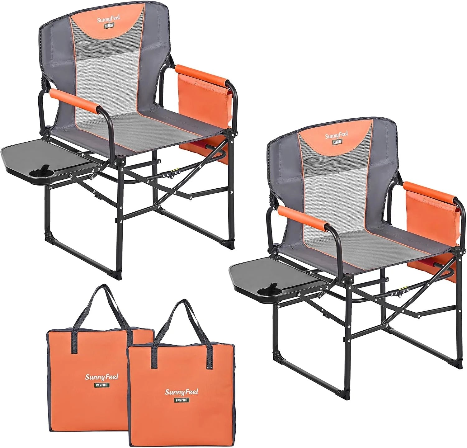 SUNNYFEEL Camping Directors Chair, Heavy Duty, Oversized Portable Folding Chair with Side Table bifanuoyard - Image 11