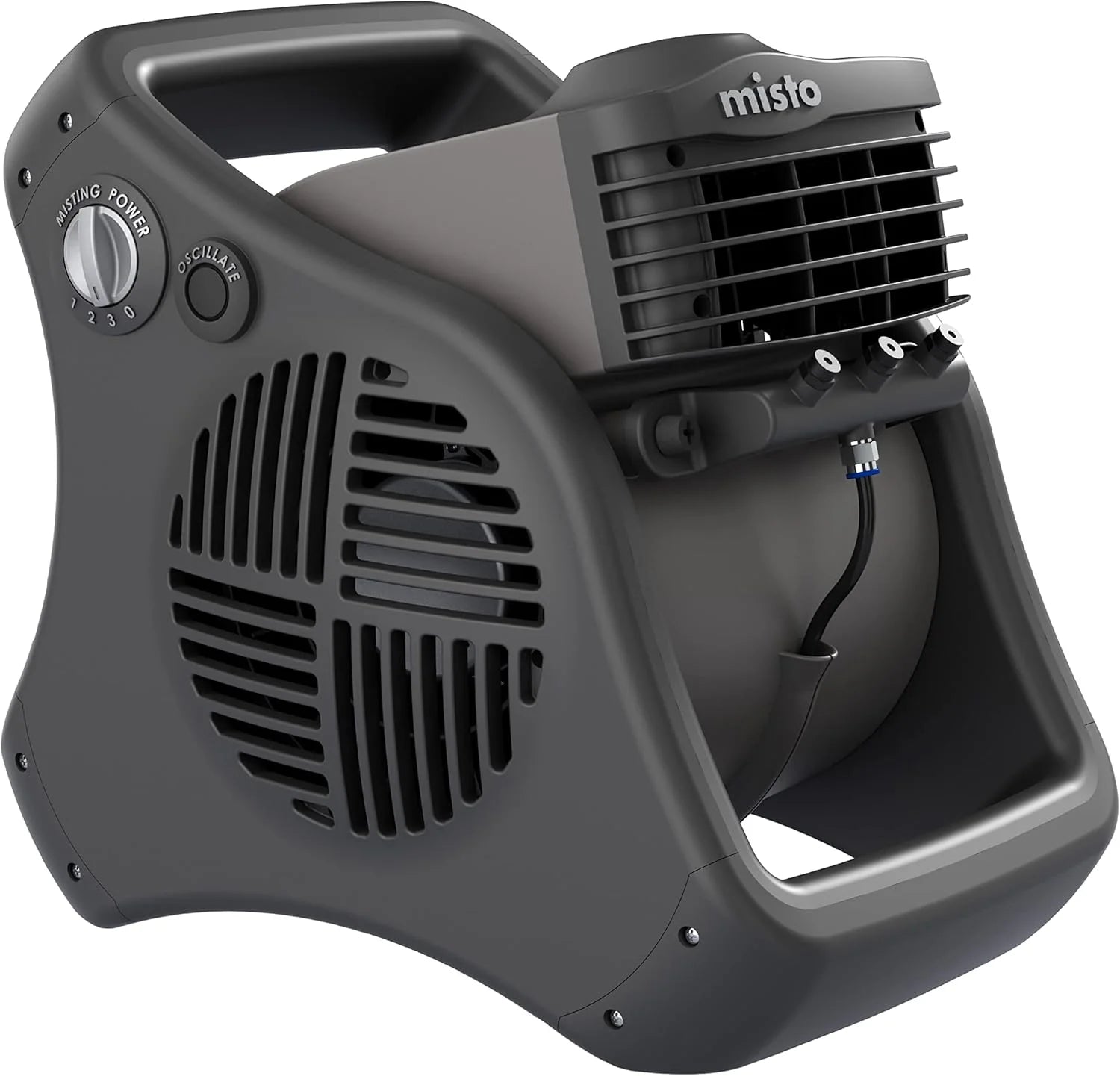 Lasko Misto Outdoor Misting Blower Fan, for Sports, Camping, Decks & Patios, 3 Speeds, 15, Black, 7050 bifanuoyard