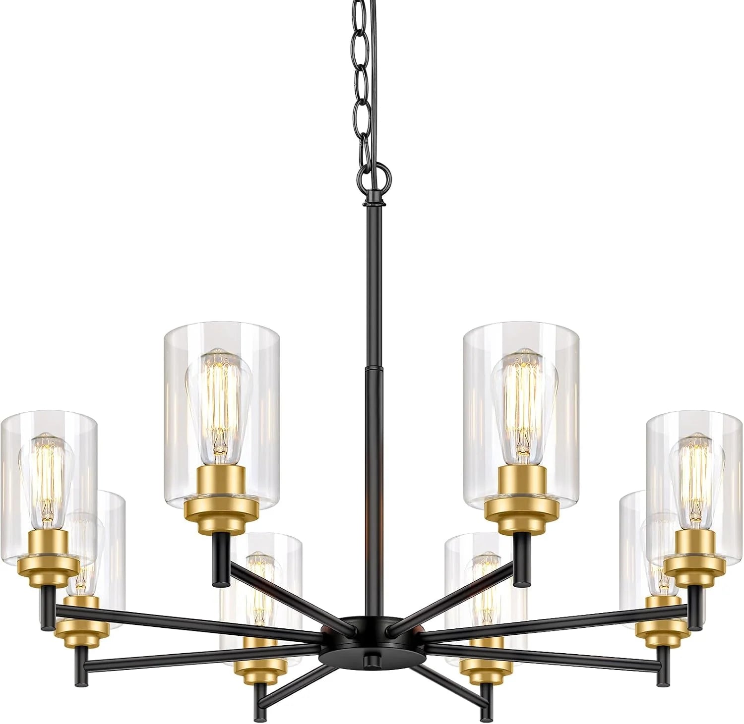 33.5” Dia 8-Light Chandelier for Dining Room Kitchen Island - Image 5