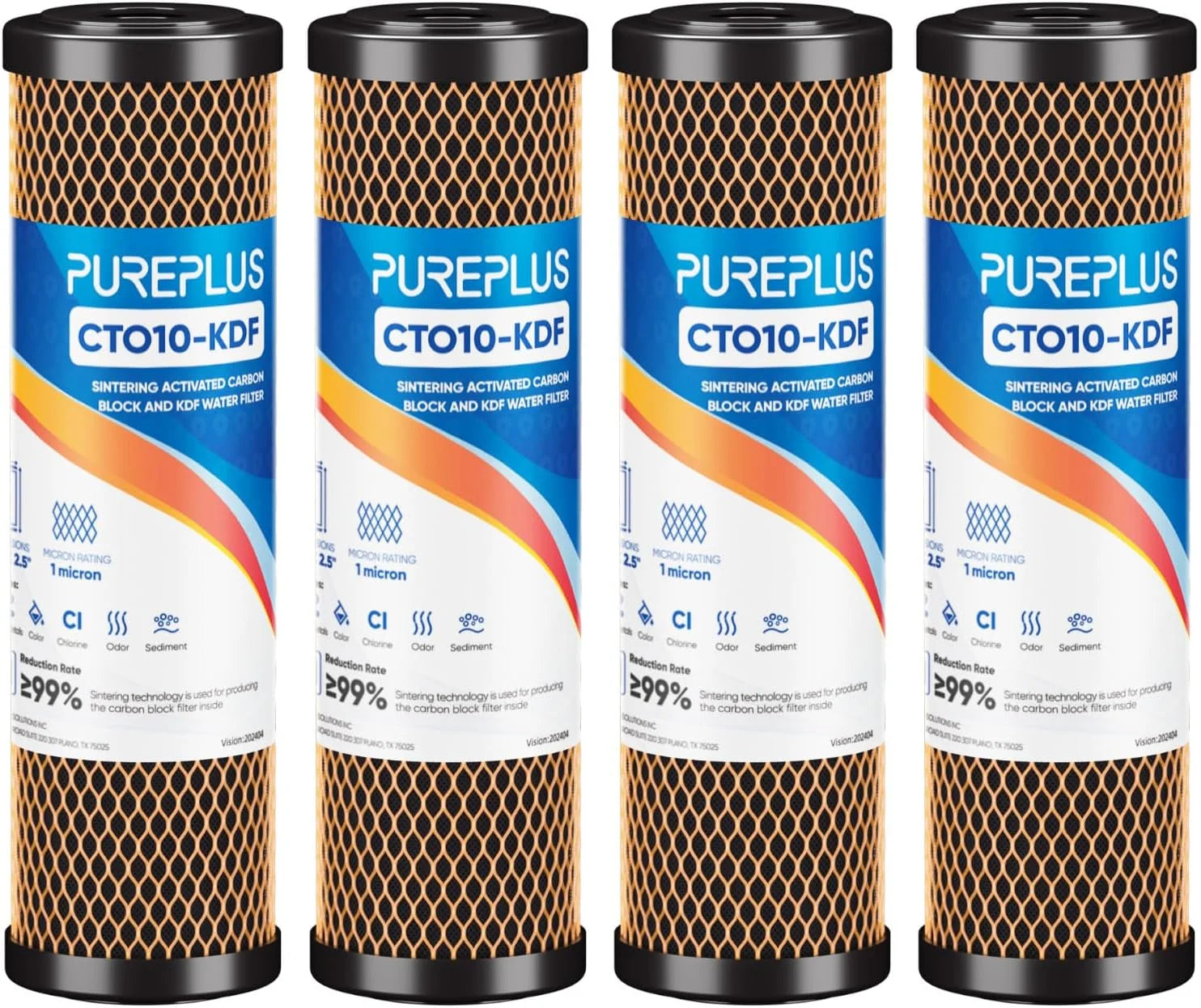 New Arrivals Micron 2.5 x 10 Whole House CTO Carbon Water Filter Cartridge Replacement for Under Sink Water Filter System - Image 4