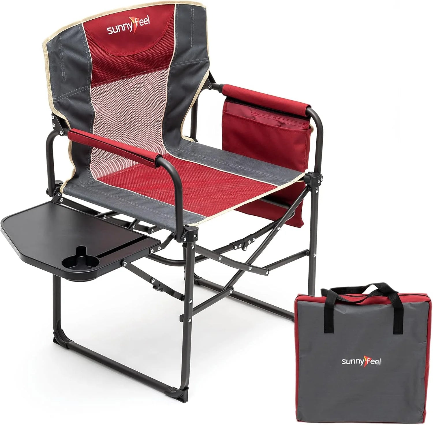 SUNNYFEEL Camping Directors Chair, Heavy Duty, Oversized Portable Folding Chair with Side Table bifanuoyard - Image 16