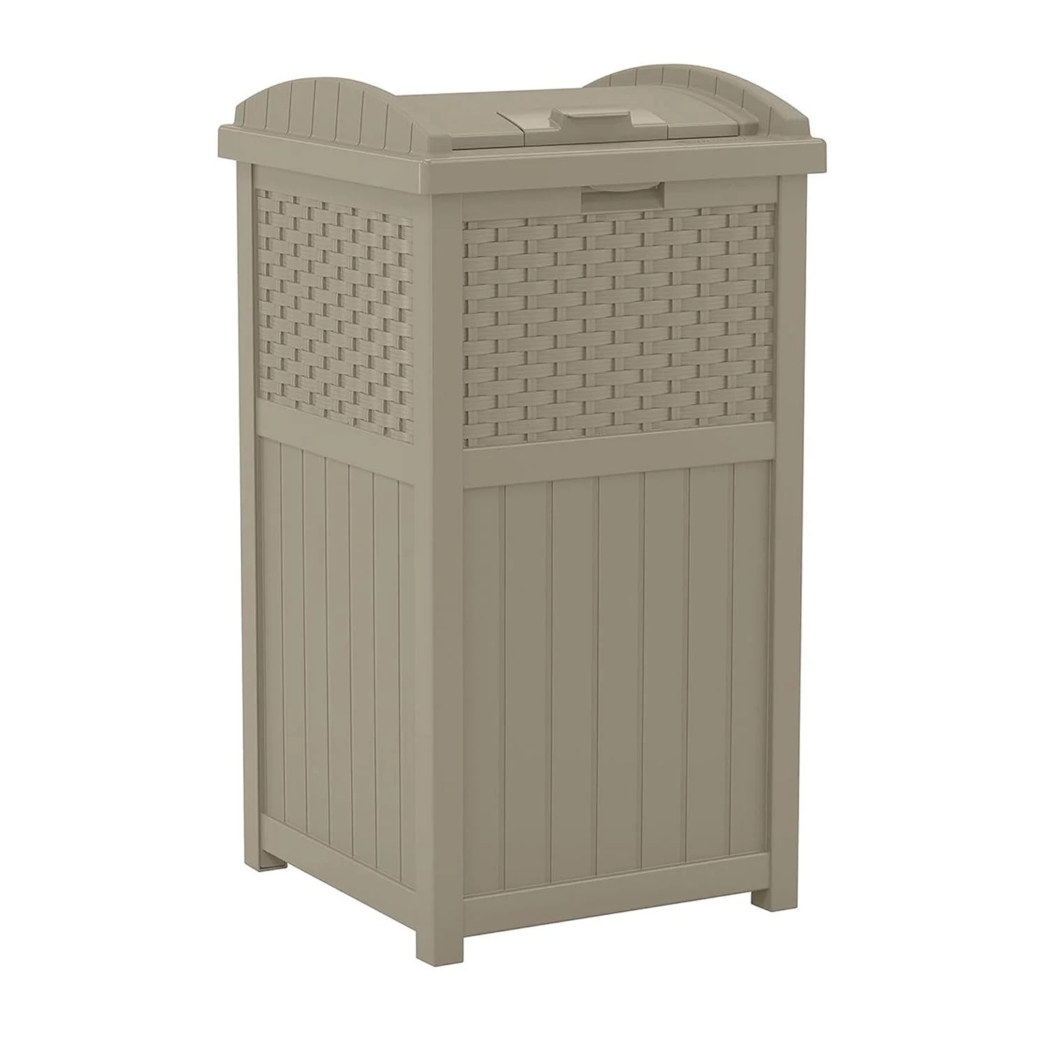 Suncast 33 Gallon Commercial Outdoor Trashcan Hideaway with Lid for 30 to 33 Gallon Trash Bags for Garage, Backyard bifanuoyard - Image 5