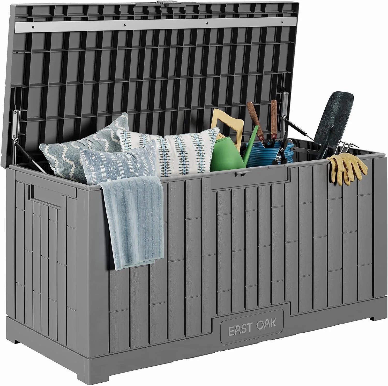 New Arrivals OAK Outdoor Storage Box, 31 Gallon Deck Box Indoor and Outdoor Use, Waterproof Resin Storage Bin for Package Delivery - Image 7
