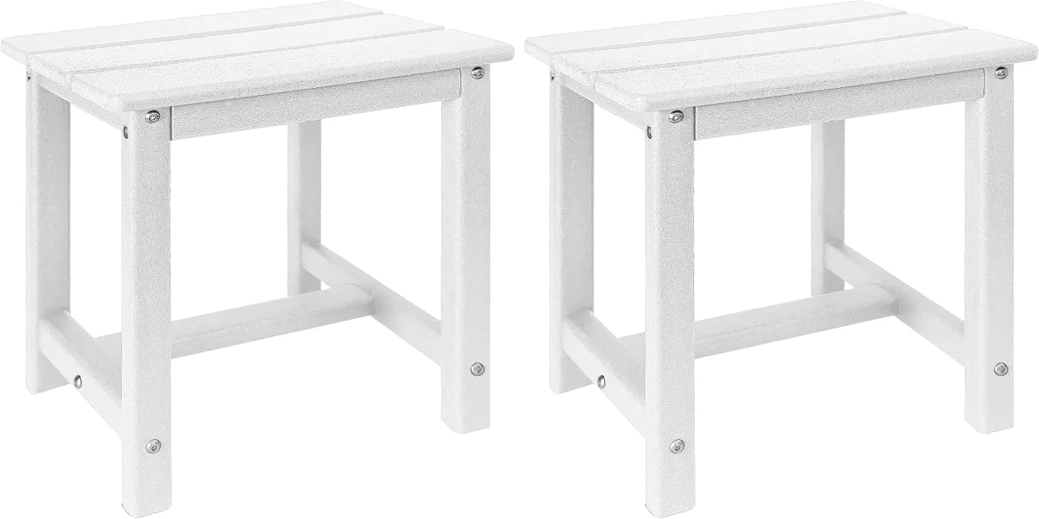 New Arrivals Adirondack Square Outdoor Side Table,2-Tier Storage Patio Side Table - Image 10
